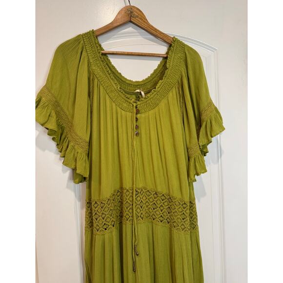 Free People Boho Chartreuse Maxi Dress - Picture 6 of 11